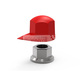 DUSTITE 32MM, ARROW AT BOTTOM - RED